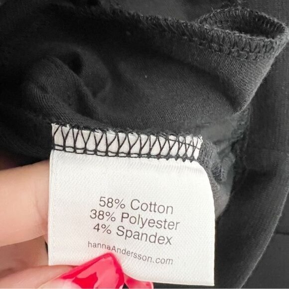 Hanna Andersson Button Front Swing Jacket Knit Cardigan Black New NWT Medium - Picture 6 of 7